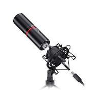 Msuiiixcccc Metal USB Condenser Recording Microphone with Tripod for Laptop Computer Cardioid Studio Recording Vocals Voice Over