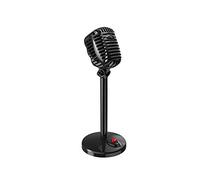 Msuiiixcccc Microphone Microphone Wired Studio HD Noise Cancelling Condenser Tabletop USB 3.5mm Mircophone for Computer Professional Retro Mic (Color : Style 2) (Style 1)