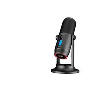 Msuiiixcccc One PRO USB Condenser Microphone with Desk Stand 24bit 96kHz -Jet Black/Slate Grey (Color : B)