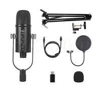 Msuiiixcccc Profession Condenser Microphone for Phone Karaoke Gaming Studio Recording USB Microphone for PC Computer Mic Stand Pop Filter