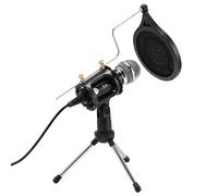 Msuiiixcccc Professional Condenser Microphone Mini Portable Recording Microphone Set for Voice Recording with Stand USB Cable