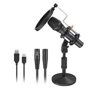 Msuiiixcccc USB Dynamic Microphone Live Streaming Kit Jobs from Home Desktop Recording Mic