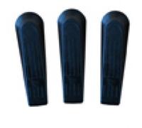 MSV 100196 Set di 3 fermaporta in plastica Nera 12 x 3 x 5 cm