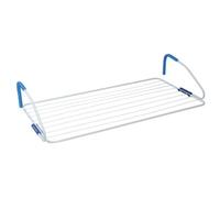 MSV 130086 Stendibiancheria da Balcone 10 Metri, Metallo, Bianco/Blu/Rosa/Verde