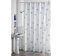 MSV 140.110 Poliestere Tenda della Doccia in plastica 70 x 78 x 0 x Pollici (0,1 cm 180 x 200) - comprende 12 Anelli per Asta