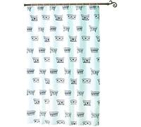 MSV 140.121 Poliestere Tenda della Doccia in plastica 70 x 78 x 0 x Pollici (0,1 cm 180 x 200) - comprende 12 Anelli per Asta