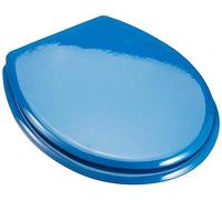 MSV 140015 - Sedile WC in MDF/Acciaio INOX, Blu scuro, 43,5 x 37,5 x 1,8 cm