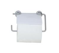 MSV 140046 - Portarotolo di Carta igienica, in plastica e Metallo Cromato, 14 x 10,5 x 0,1 cm, Colore: Bianco