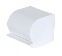 MSV 140339 Porta Rotolo di Carta igienica, in Acciaio Inox, Colore: Bianco, 13 x 12,5 x 11,3 cm
