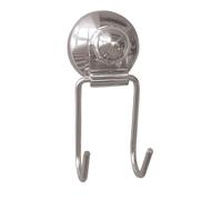 MSV 140479 Gancio da Bagno con Super Ventosa, Ferro/plastica/Acciaio Cromato, 4 x 3,2 x 6,3 cm