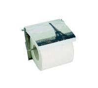 MSV 140573 Paris Porta Carta Igienica in MDF, Multicolore, 13,4 x 11,6 x 2,2 cm