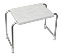 MSV 140697, Sgabello in plastica e alluminio, 36 x 26 x 33 cm, Bianco (weiß)