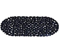 MSV 140882 - Tappetino per Vasca da Bagno, in PVC, Effetto ciottoli, 35 x 68 x 0,1 cm, Colore: Nero