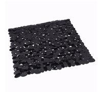 MSV 140892 Tappetino Doccia Ciottoli PVC Nero 53 x 53 x 0,1 cm
