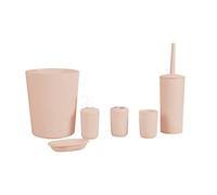 MSV 140906 Set da Bagno 6 Pezzi, plastica, Colori Assortiti