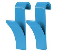 MSV 141411 ganci per radiatore, 2 pezzi, in plastica, 6,4 x 9,8 x 2,5 cm, blu
