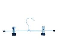 MSV 275 Appendiabiti con 2 Clip, Metallo Argento, 30 x 20 x 8 cm