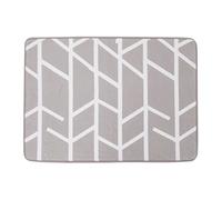 MSV Albero Memory Foam Tappeto, Grigio/Marrone/Blu, 50 x 70 cm