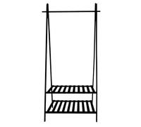 MSV Appendiabiti in bambù con Due Ripiani MIA Nero