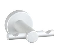 MSV Appendiabiti Lugano in Alluminio, Argento/Bianco, 30 x 20 x 15 cm