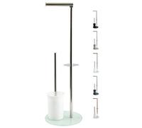 MSV Set per WC Bergamo, Acciaio inox, bianco