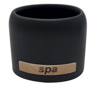 MSV Bicchiere Ceramica Spa, Nero, 10 x 7,5 x 8