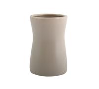 MSV Bicchiere da Denti Palma in Ceramica, Colore: Grigio/Marrone