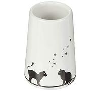 MSV Bicchiere in Ceramica GATITOS Bianco e Nero
