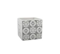 MSV Bicchiere in Ceramica Grigia e Bianca Evora