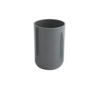 MSV - Bicchiere INAGUA - Elegante Design per Il Bagno - Ø7,1 x 10,5 cm - Grigio Scuro - Ideale per Articoli da toeletta - Plastica Resistente - Finitura Liscia