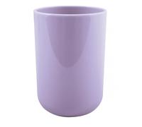 MSV - Bicchiere INAGUA - Elegante Design per Il Bagno - Ø7,1 x 10,5 cm - Lavanda - Ideale per Articoli da toeletta - Plastica Resistente - Finitura Liscia