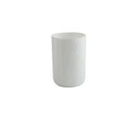 MSV - Bicchiere INAGUA - Elegante Design per Il Bagno - Ø7,3 x 11,5 cm - Bianco - Ideale per Articoli da toeletta - Plastica Resistente - Finitura Liscia