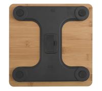 MSV Bilancia pesapersone Digitale, in Vetro di Sicurezza, Design Sottile, in bambù, 180 kg, Marrone