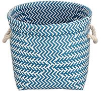 MSV CESTA 32X32X27 cm Azul Y Blanco