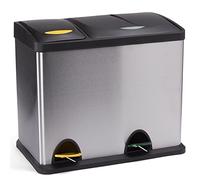 MSV Pattumiera a Pedale con Selezione selettiva in Acciaio Inossidabile 18L+8L