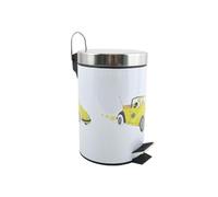 MSV Cestino per Cosmetici Acciaio Inox a Forma di Coccinella con Contenitore Interno Rimovibile, Cestino per Bagno con Pedale, Cestino per la Spazzatura - 3 Litri