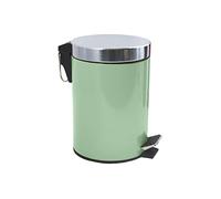 MSV - Cestino per cosmetici da bagno - Acciaio inossidabile con secchio interno rimovibile - Elegante cestino a pedale - Compatto e pratico - Basilico verde - 3L