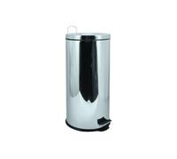MSV - Cestino per cosmetici da bagno - Acciaio inossidabile con secchio interno rimovibile - Elegante cestino a pedale - Compatto e pratico - Grigio - 30L