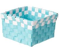 MSV Cestino portaoggetti 14x14x9 cm Verde Pastello e Bianco