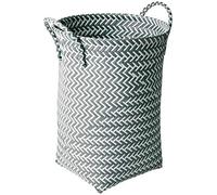 MSV Cesto portabiancheria 30 x 30 x 40 cm, Grigio Chiaro e Bianco, 40 x 30 x 30 cm
