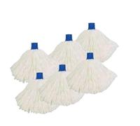 MSV Confezione da 6 Panni di Ricambio Mop in Microfibra 150gr - Punta Esagonale