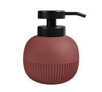 MSV - Dispenser di Sapone Gino Berry - Automatico Infrarosso - Vetro e Plastica - 10.3 x 10.3 x 13.2 cm - 0.5L - Bordeaux - Ricaricabile Senza Contatto - Design Moderno