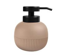 MSV - Dispenser di Sapone Gino Cappuccino - Ricaricabile - 10.3 x 10.3 x 13.2 cm - 0.5L - Beige - Infrarossi - Cucina e Bagno - Vetro e Plastica - Design Moderno