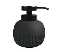 MSV - Dispenser di Sapone Gino Nero - Design Elegante e Compatto - 10.3 x 10.3 x 13.2 cm - capacità 0.5L - Ideale per Cucina e Bagno - Accessorio Pratico e Moderno