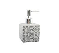 MSV Dispenser di Sapone in Ceramica Evora, Grigio e Bianco