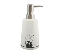 MSV Dispenser di Sapone in Ceramica GATITOS in Bianco e Nero