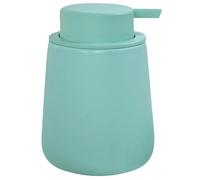 MSV - Dispenser di Sapone in Ceramica Maonie - Pompa Pratica - 8,5x8,5x12,6 cm - 0,3L - Aqua - Ideale per Cucina e Bagno - Design Elegante e Funzionale