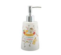 MSV Dispenser di Sapone in Ceramica Tequila Bianca e Gialla