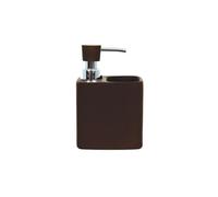 MSV Dispenser di Sapone Porta Spugna in Ceramica Malaga Cioccolato