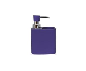 MSV Dispenser di Sapone Porta Spugna in Ceramica Malaga Viola